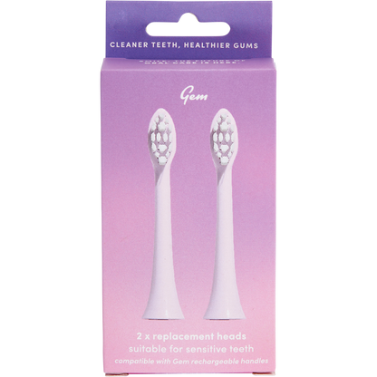 GEM - Electric Toothbrush Replacement Heads Rose 2pk