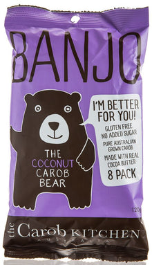The Carob Kitchen - Carob Banjo Bear Coconut 8pk 120g