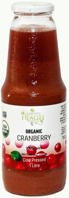 Complete Health Products - Organic Cranberry 100% Juice 1lt