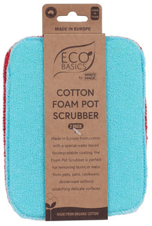 Eco Basics - Cotton Foam Pot Scrubber 2pk