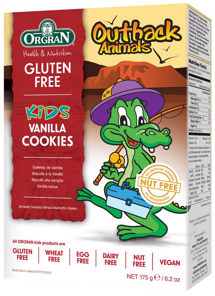 Orgran - Kids Outback Animals Vanilla Cookies 175g