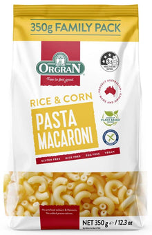 Orgran - Rice & Corn Macaroni Pasta G/F 350g