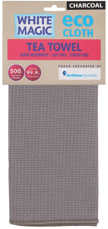 White Magic - Tea Towel Single Charcoal