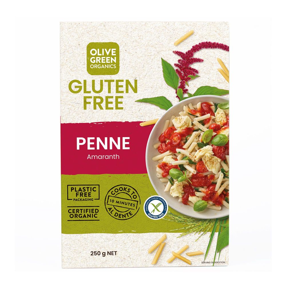 Olive Green Organics - Amaranth and Rice - Penne 250g