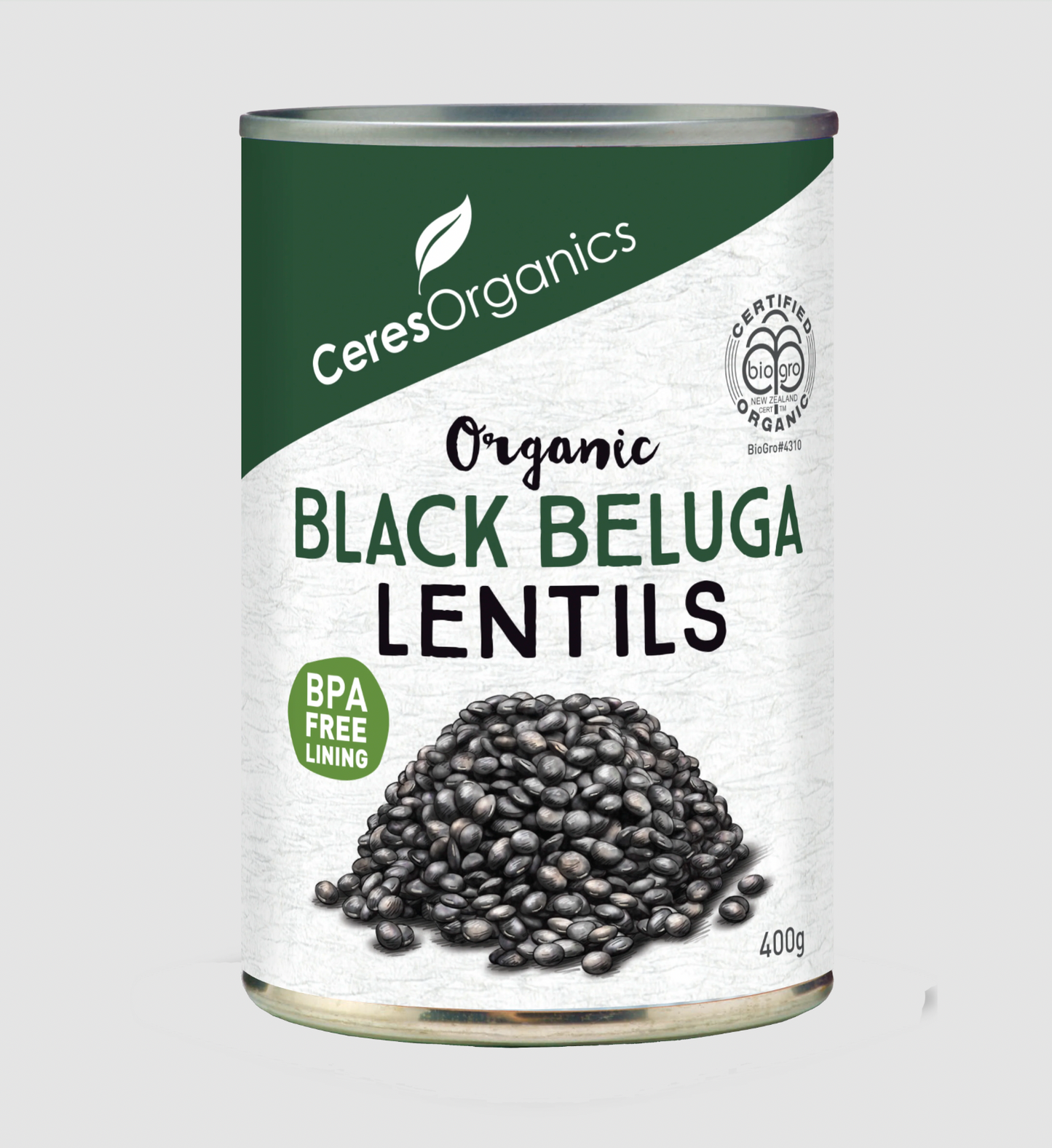Ceres Organics - Organic Black Beluga Lentils 400g