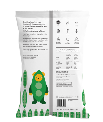 Serious Food - Multipack Real Cheese Pea Puffs 15g x 5 75g
