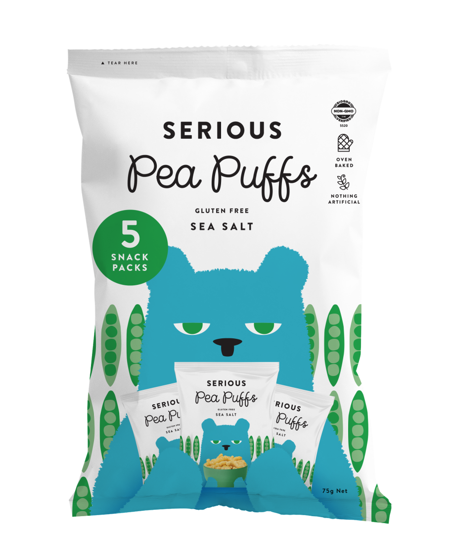 Serious Food Co - Multipack Sea Salt Pea Puffs 15g x 5 75g