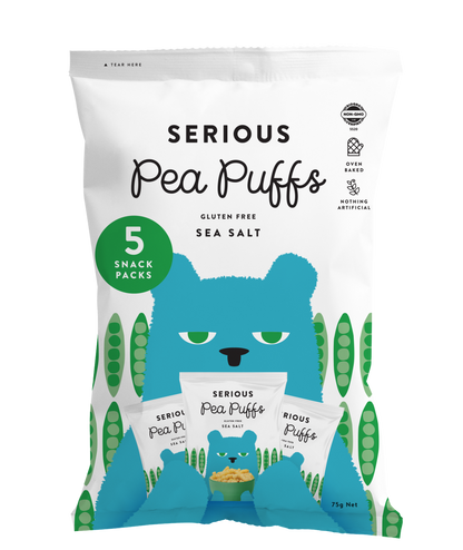 Serious Food Co - Multipack Sea Salt Pea Puffs 15g x 5 75g