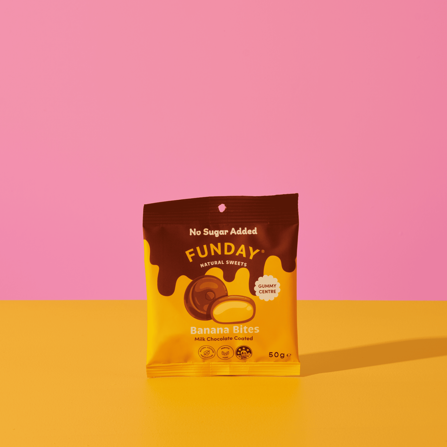 Funday Natural Sweets - Milk Chocolate Banana Bites 50g