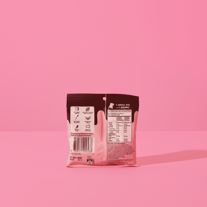 Funday Natural Sweets - Dark Chocolate Strawberry Bites 50g