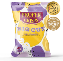 Proper Crisps - Big Cut Purple & Gold Cracked Pepper & Sea Salt 140g