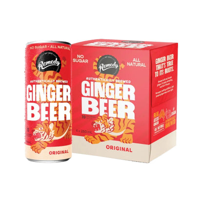 Remedy - Ginger Beer Original 4 x 250ml Cans
