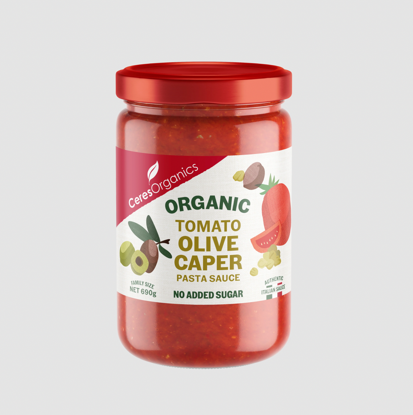 Ceres Organics - Organic Tomato, Olive, Caper Pasta Sauce 690g