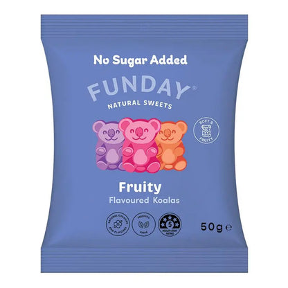 Funday Natural Sweets - Fruity Flavoured Gummy Koalas 50g