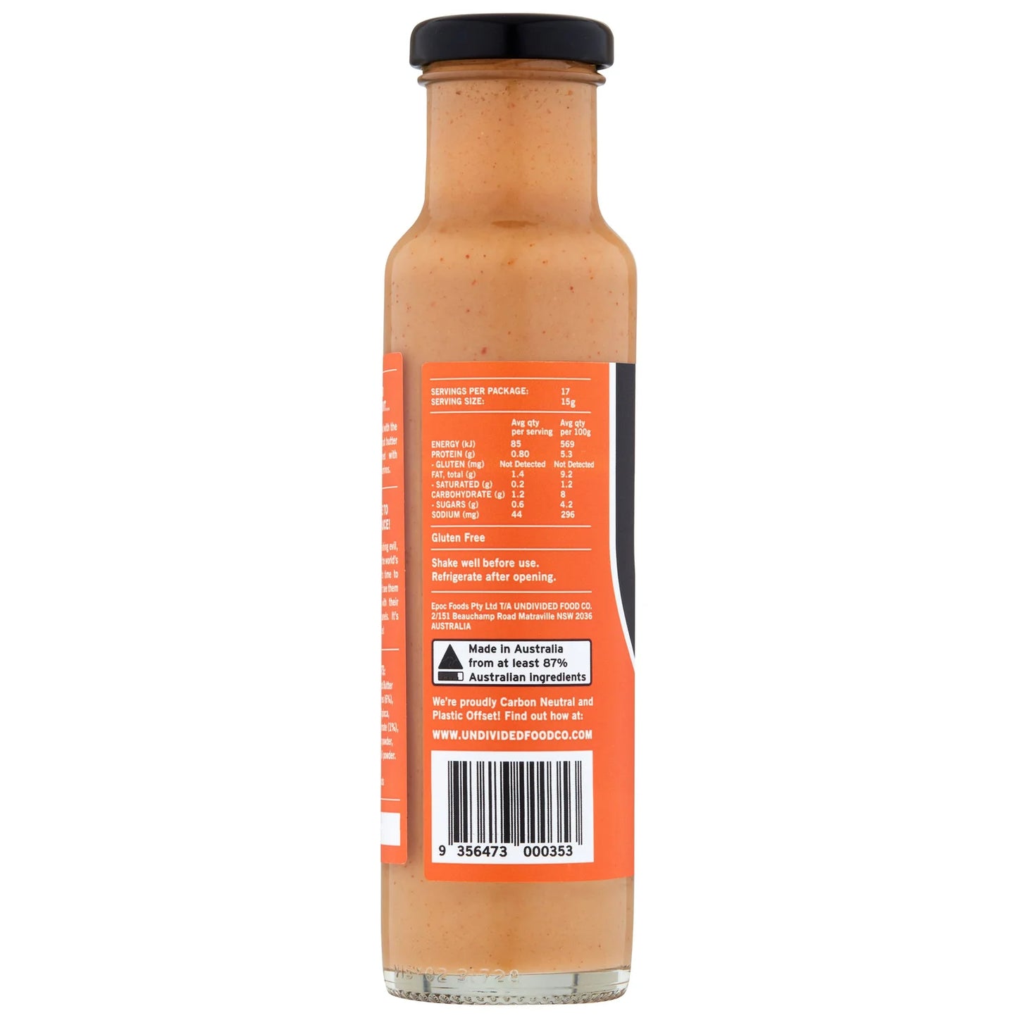 Undivided Food Co - Good Sauce Satay Peanut 260g