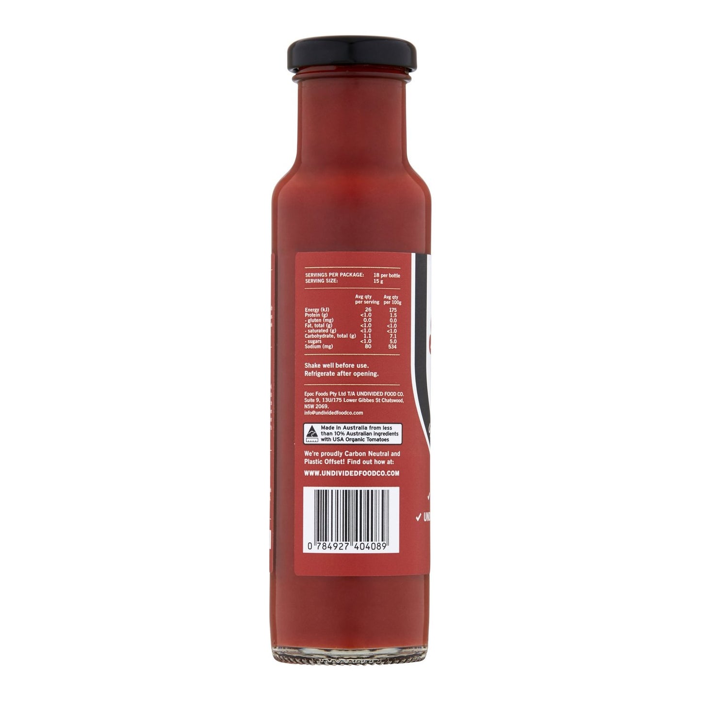 Undivided Food Co - Good Sauce Tomato Ketchup 270g