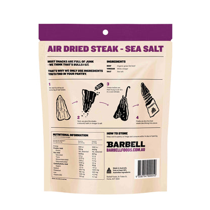 Barbell Foods - Air Dried Steak Sea Salt 200g