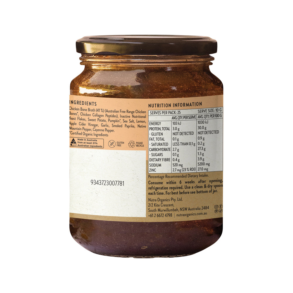 Nutra Naturals - Bone Broth Chicken Concentrate Lemon & Paprika 250g