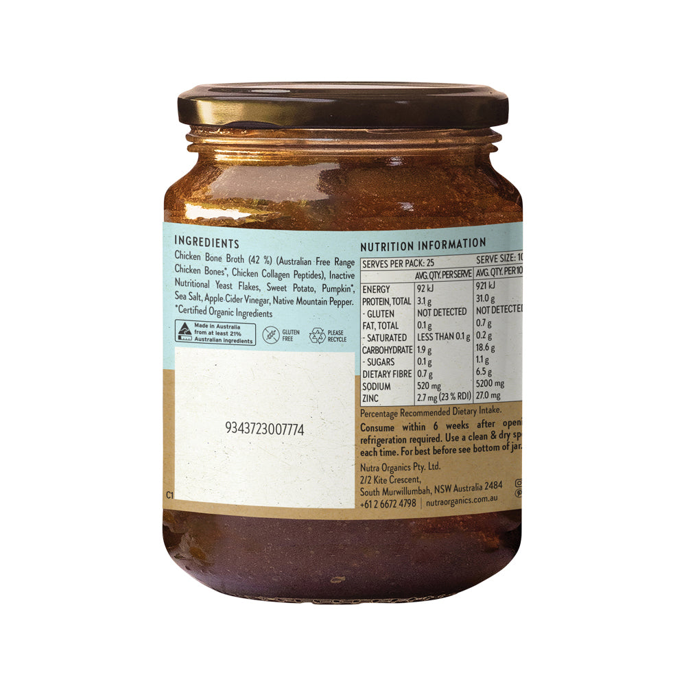 Nutra Naturals - Bone Broth Chicken Concentrate Natural Herbs 250g