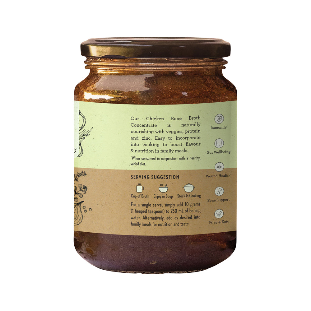 Nutra Naturals - Bone Broth Chicken Concentrate Native Herbs 250g