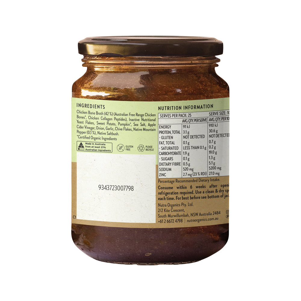 Nutra Naturals - Bone Broth Chicken Concentrate Native Herbs 250g