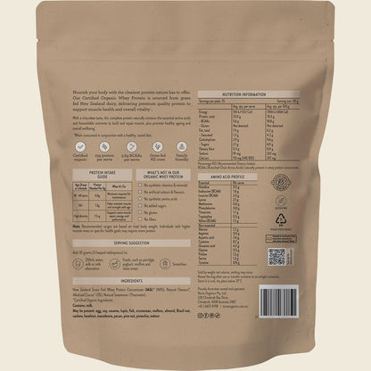 Nutra Naturals - Organic Whey Protein Chocolate 750g