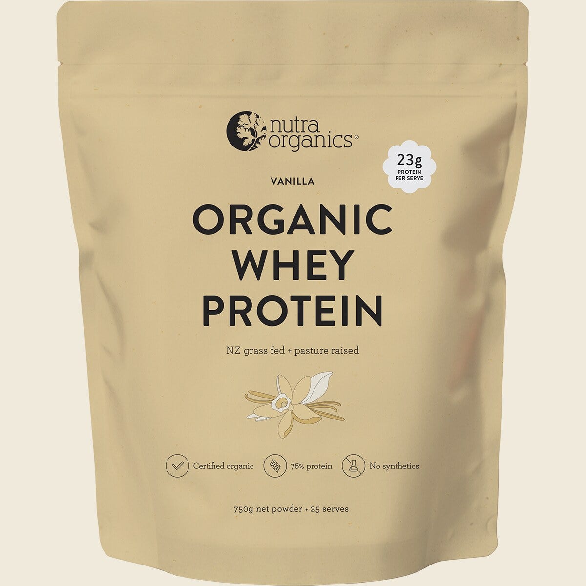 Nutra Naturals - Organic Whey Protein Vanilla 750g