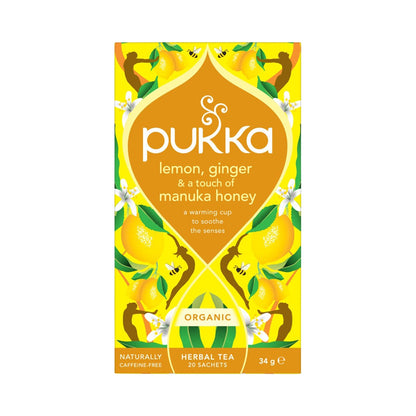 Pukka - Lemon, Ginger & Manuka Honey 20 Tea Bags