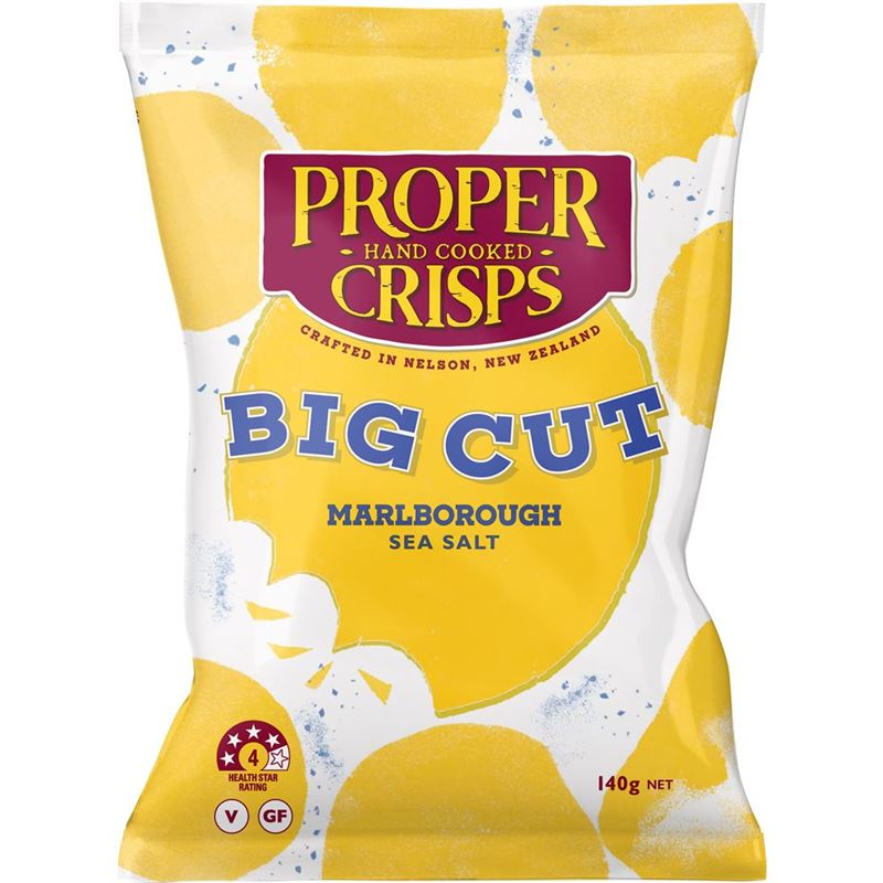 Proper Crisps - Big Cut Marlborough Sea Salt 140g 140g