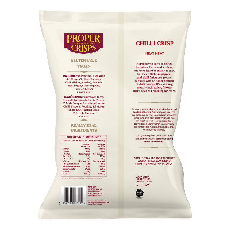 Proper Crisps - Chilli Crisp Potato Chips 150g