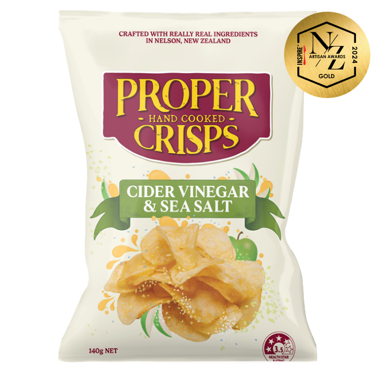 Proper Crisps - Cider Vinegar & Sea Salt 140g 140g