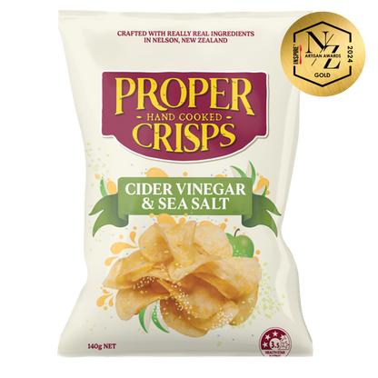Proper Crisps - Cider Vinegar & Sea Salt 140g 140g
