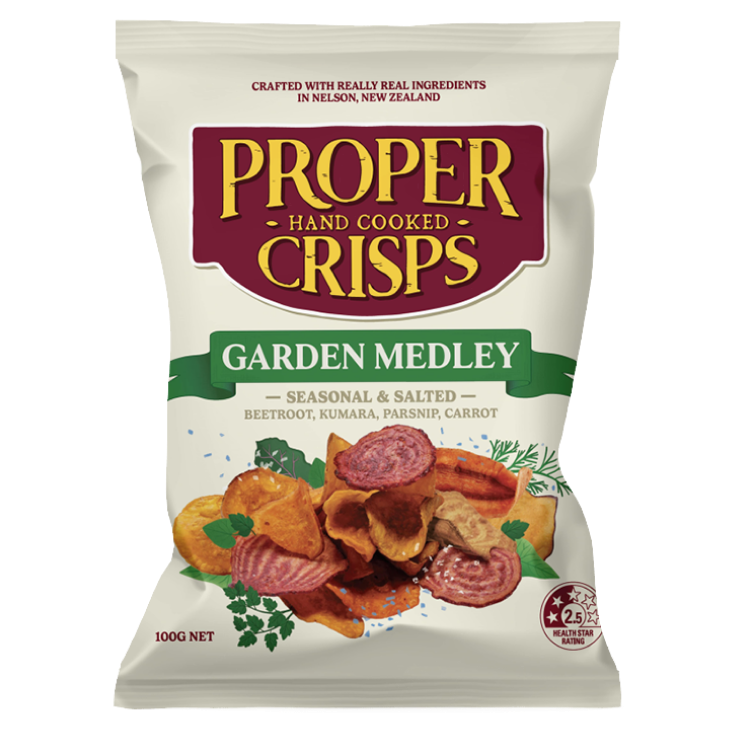 Proper Crisps - Garden Medley 100g 100g