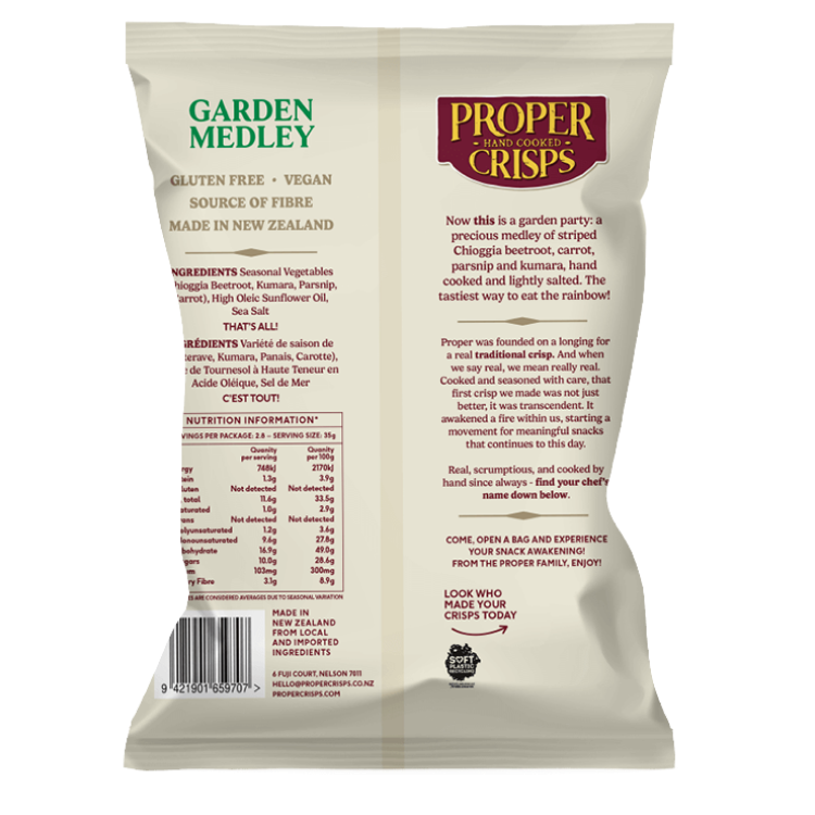 Proper Crisps - Garden Medley 100g 100g