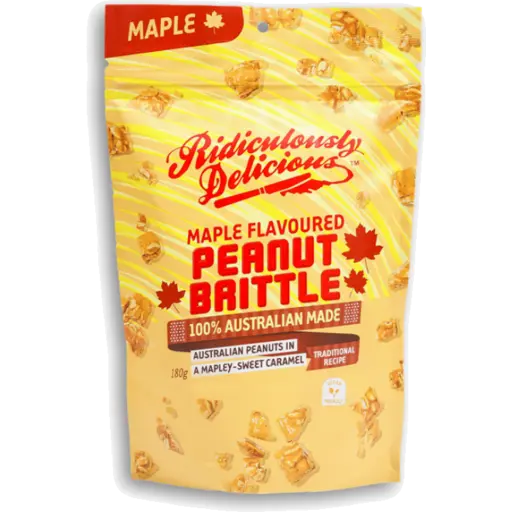 Ridiculously Delicious - Maple Flavoured Peanut Brittle 180g 180g