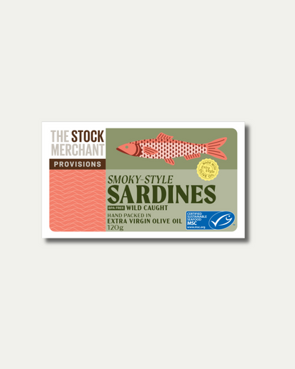 The Stock Merchant - Smoked Sardines in Olive Oil 120g