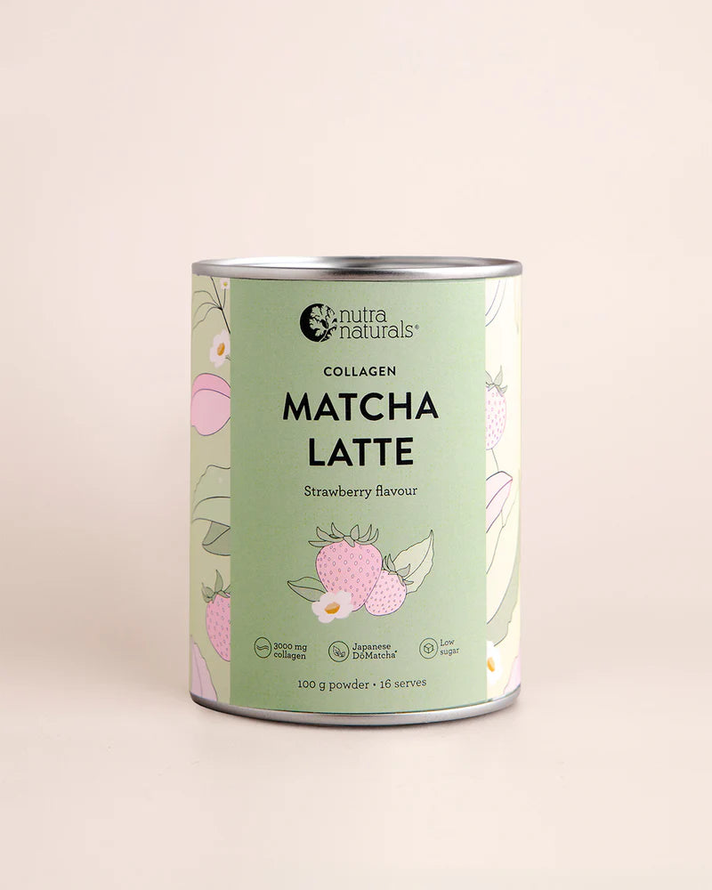Nutra Organics - Collagen Matcha Latte Strawberry 100g