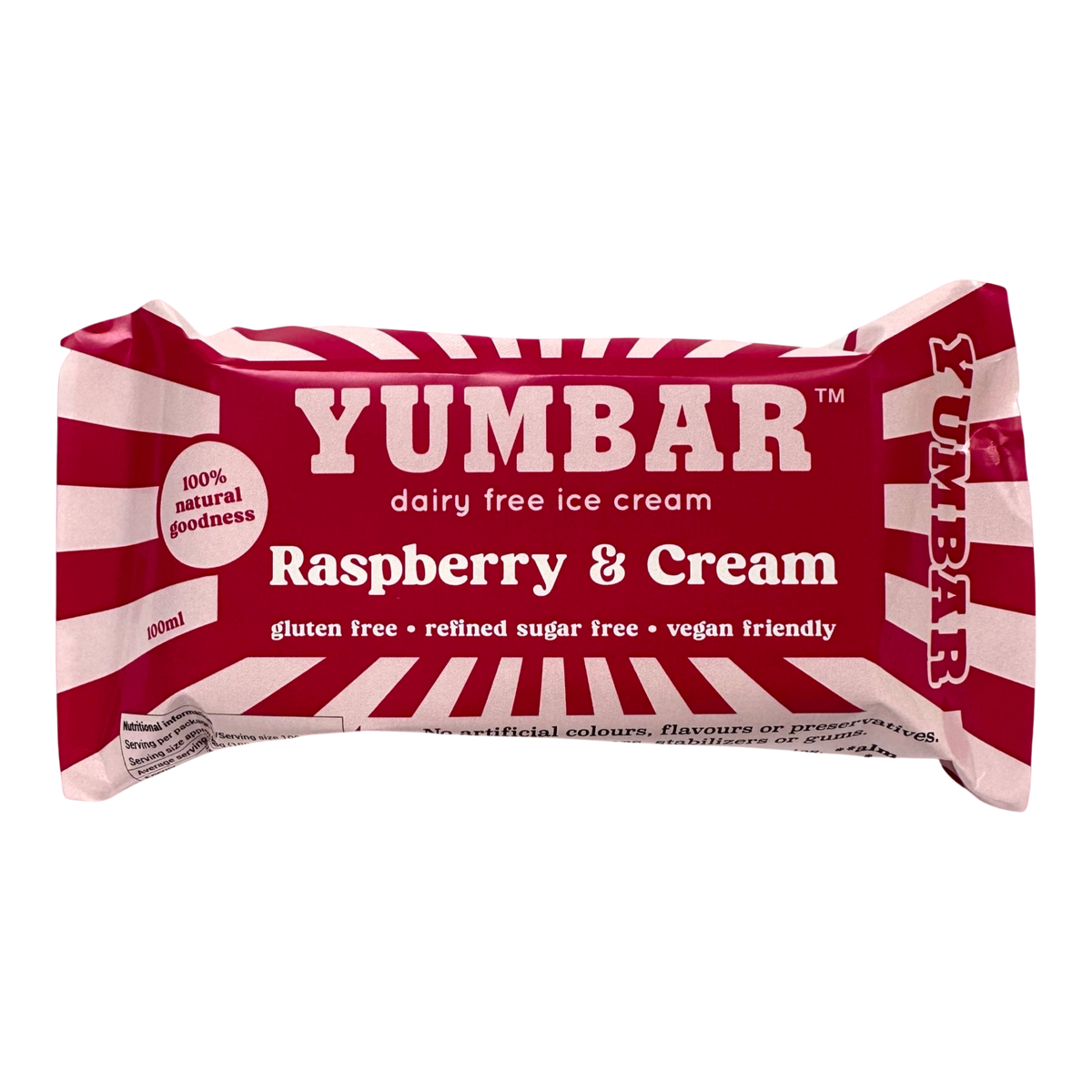 Yumbar - Raspberry & Cream Ice Cream Bar 100g