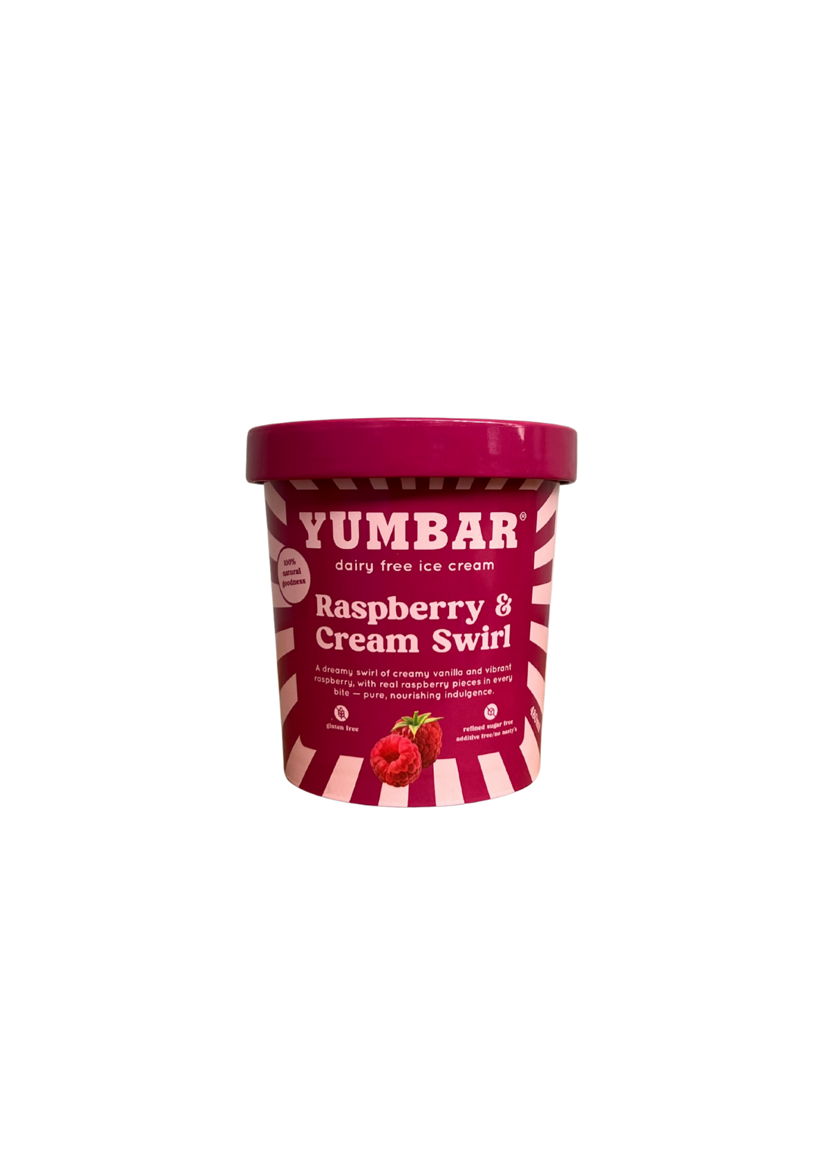 Yumbar - Raspberry & Cream Swirl Ice Cream Tub 480ml