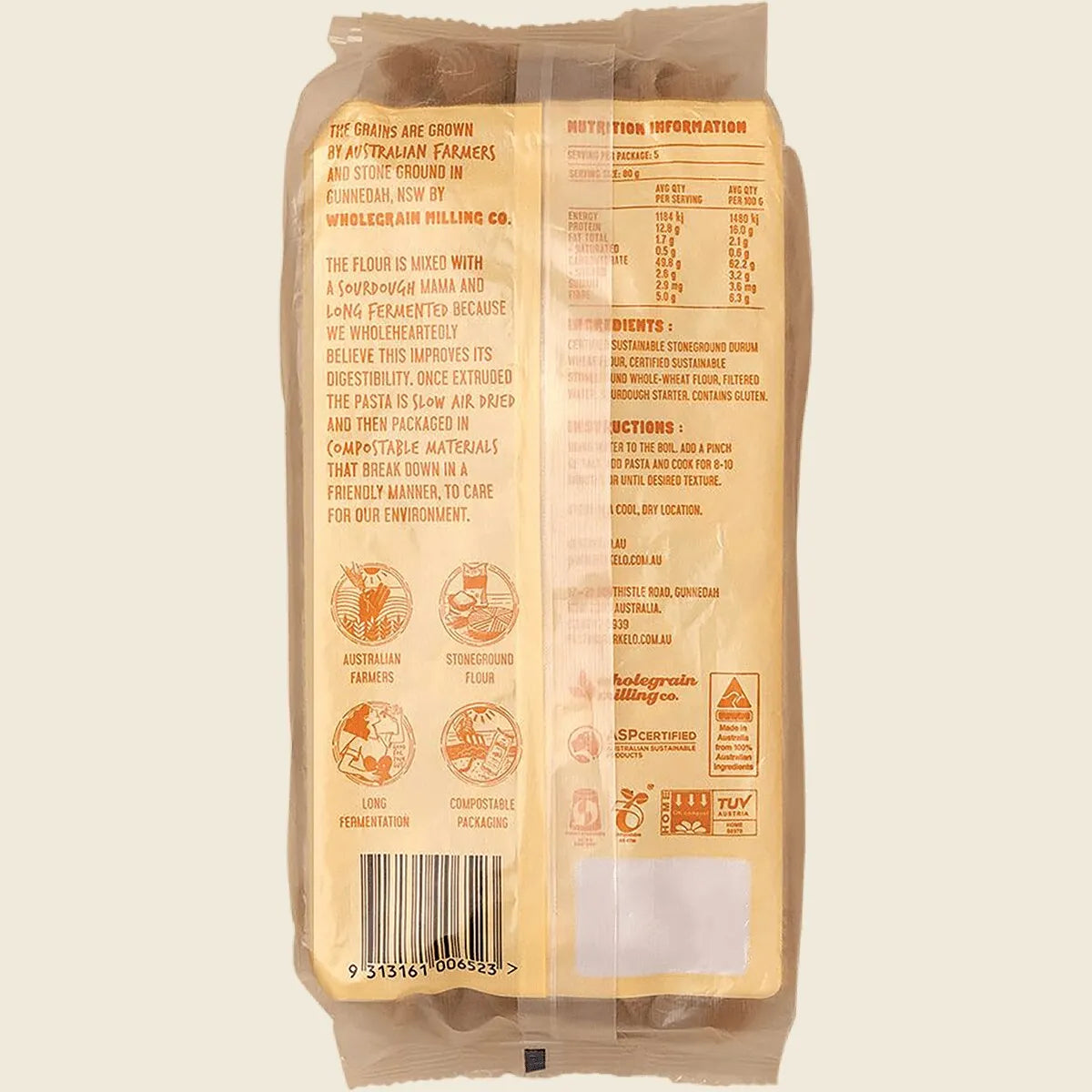 Berkelo - Sourdough Pasta Wholewheat Shells 400g