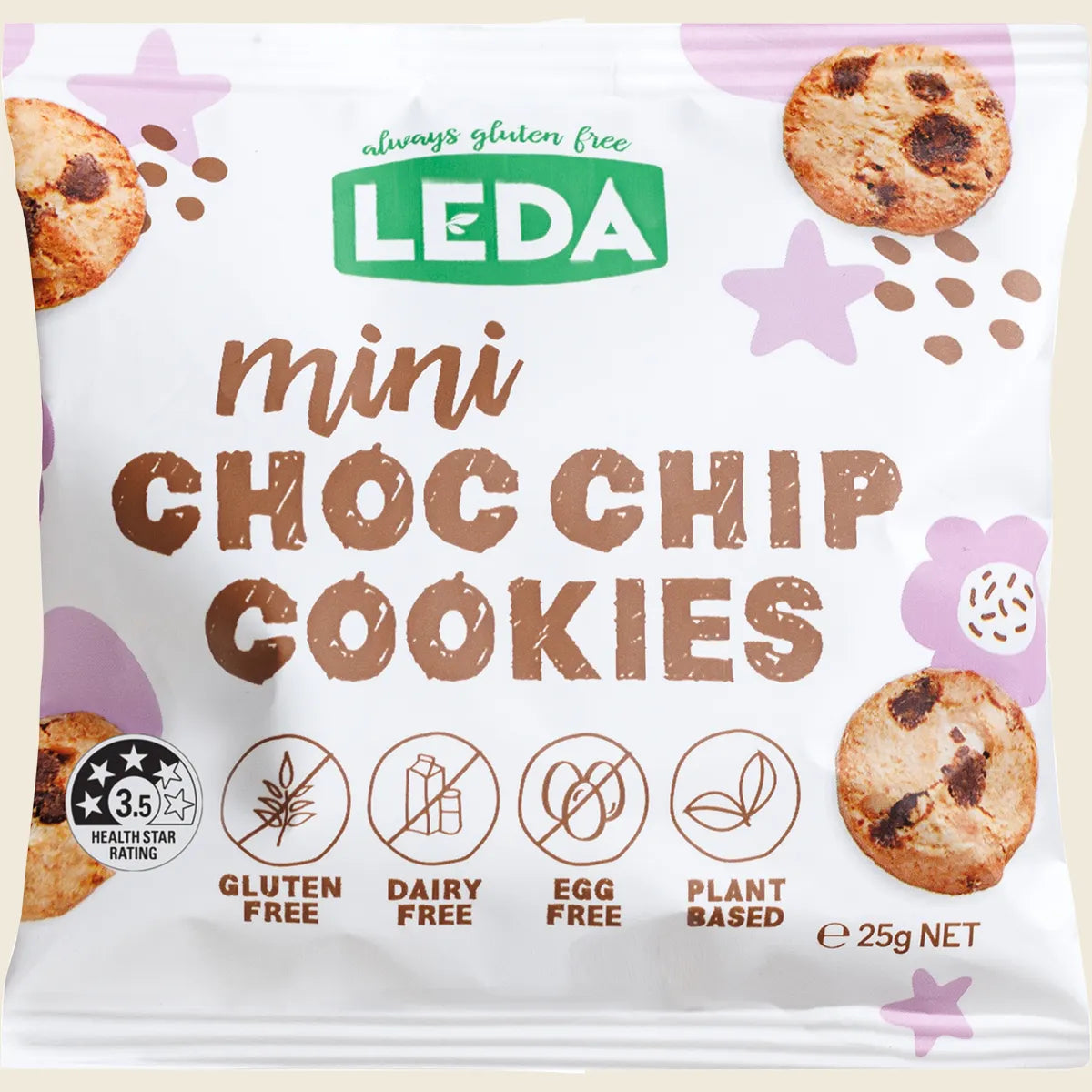 Leda - Mini Choc Chip Cookies 6 Pack 150g