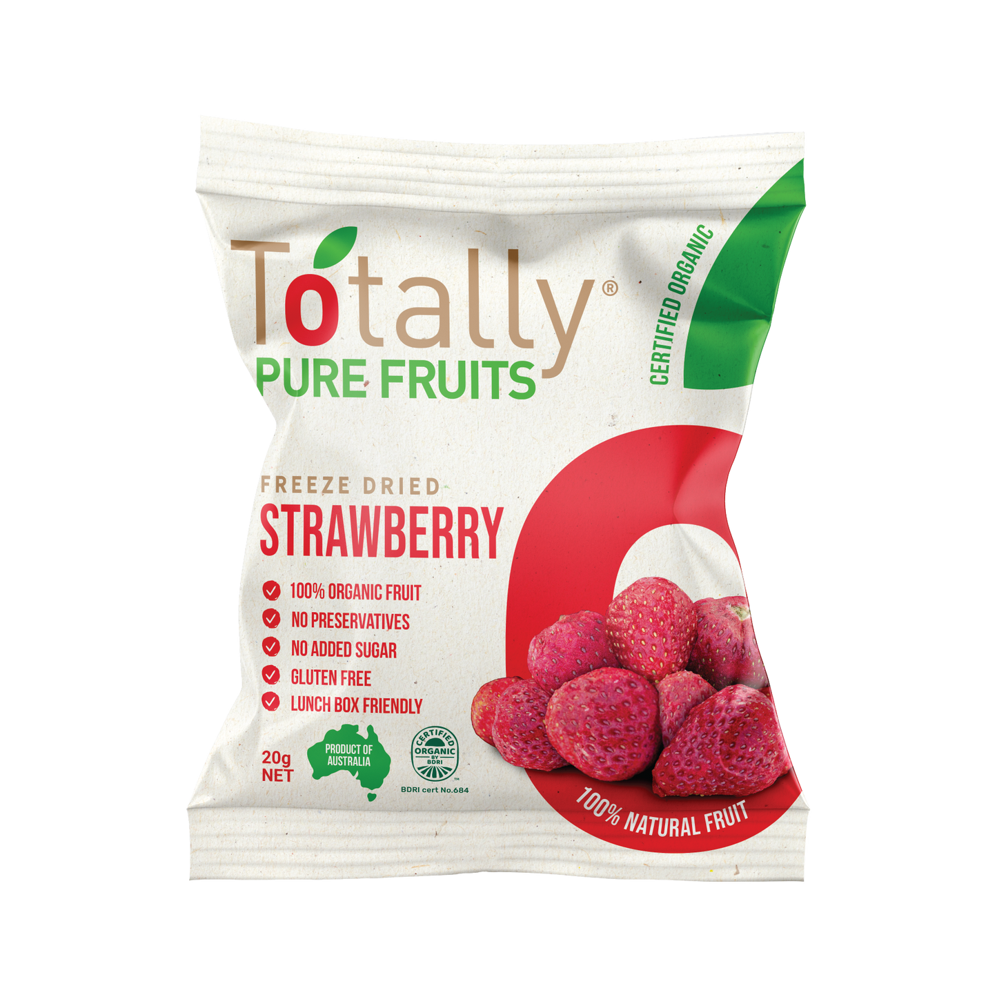 Totally Pure Fruit - Freeze Dried Strawberry 20g