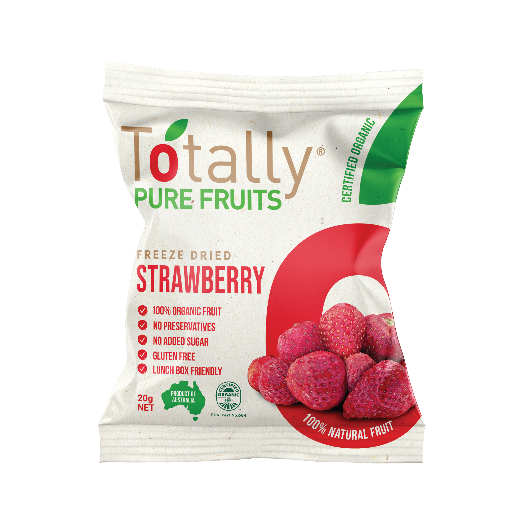 Totally Pure Fruit - Freeze Dried Strawberry 20g