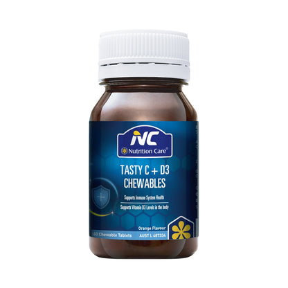 NC by Nutrition Care - Tasty C + D3 Chewables Orange 60 Tablets