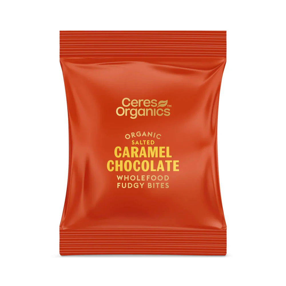 Ceres Organics - Organic Wholefood Fudgy Bites, Caramel Chocolate 30g