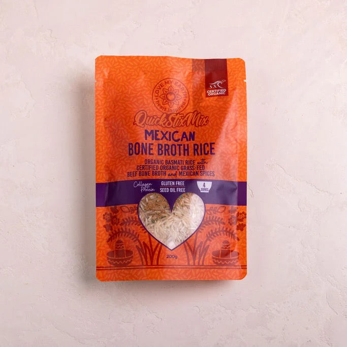 Love My Earth - Quick Stix Mix Organic Bone Broth Rice Mexican 200g