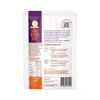 Love My Earth - Quick Stix Mix Organic Bone Broth Rice Mexican 200g