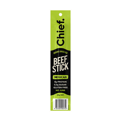 Chief Nutrition - Grass Fed Beef Stick - Mexican 25g