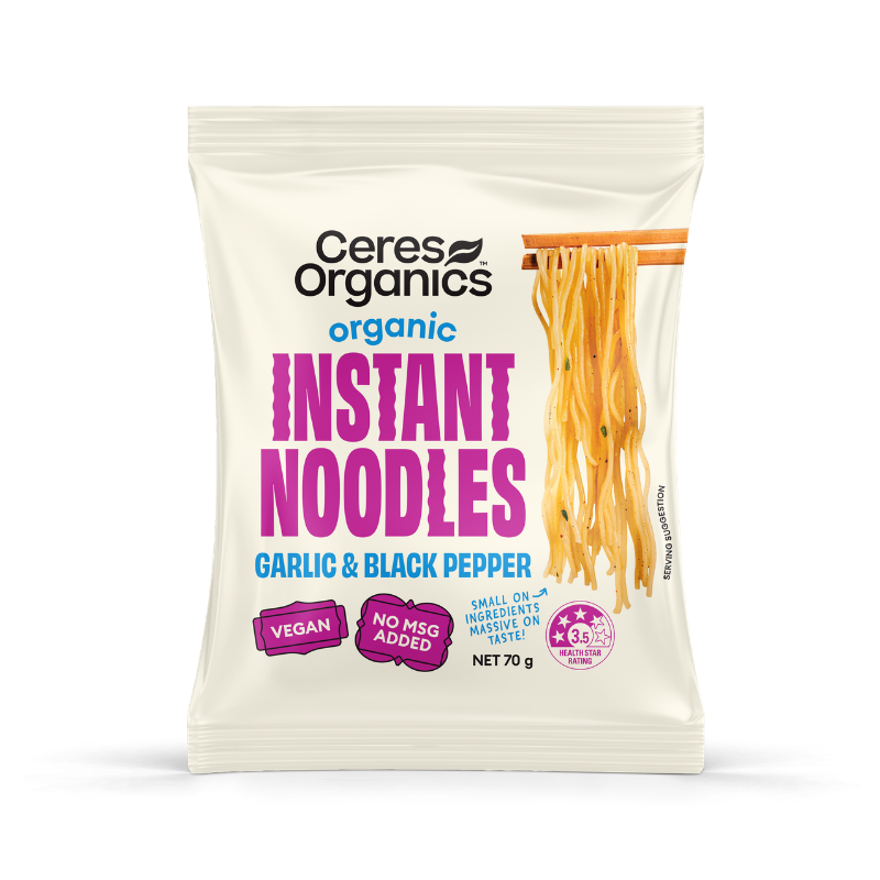 Ceres Organics - Garlic & Black Pepper Organic Instant Noodles 70g