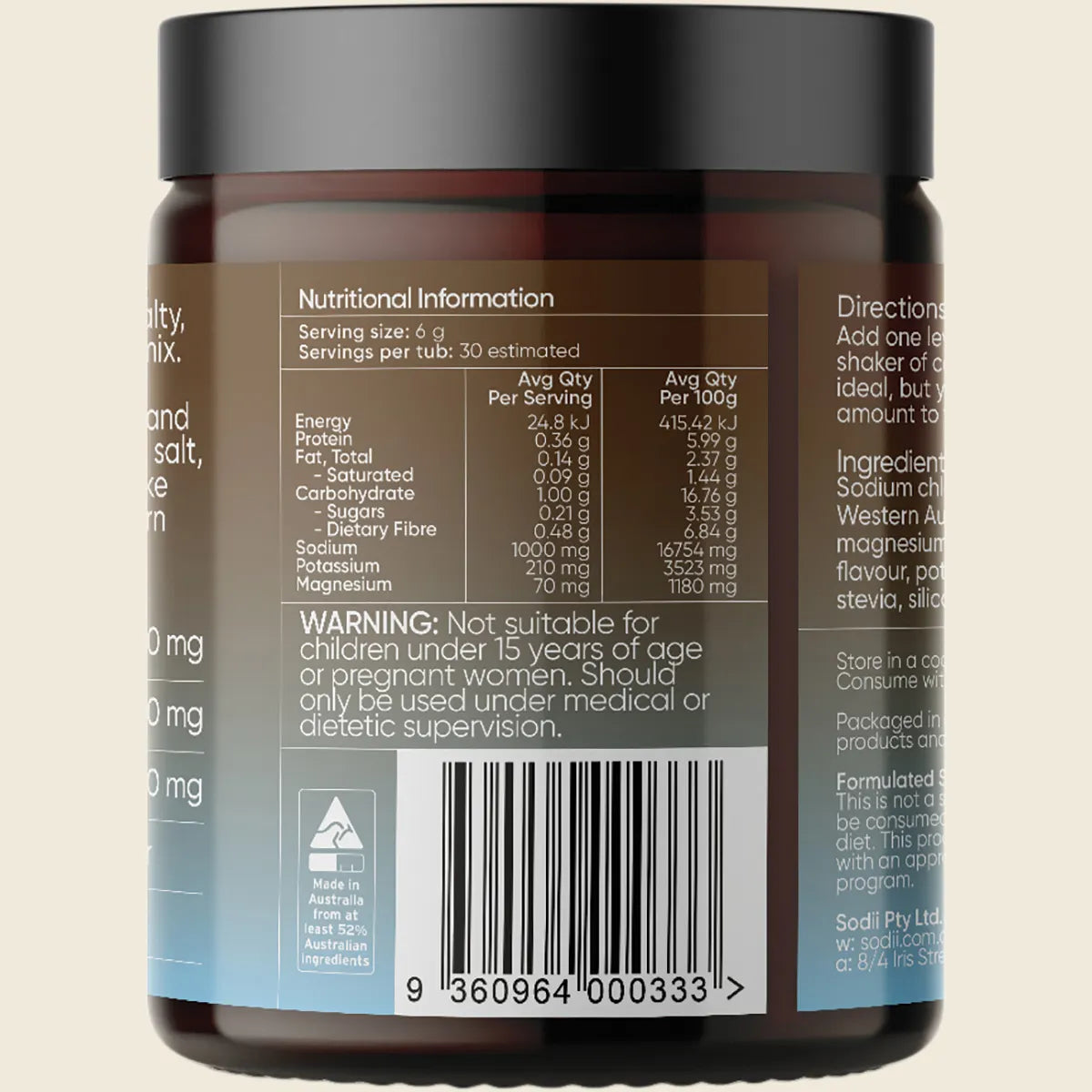 Sodii - Everyday Hydration Salts Salty Chocolate 185g